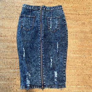Never Worn - Jean Pencil Skirt